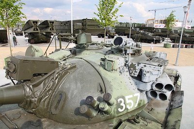 Museum T-55AD turret fitted with Drozd launchers