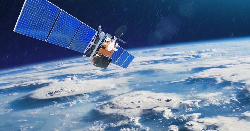 Generic render of a satellite over Earth
