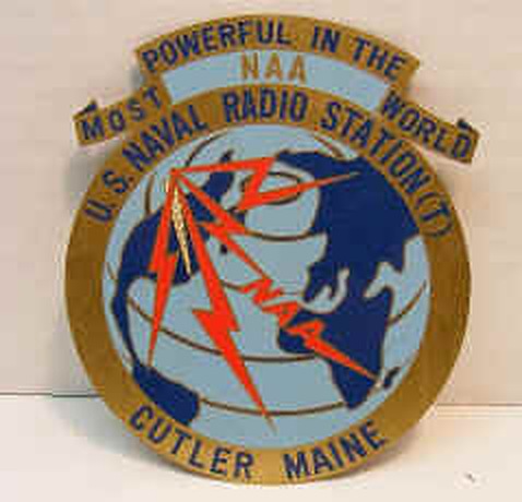 Round emblem reading NAA, Cutler, Maine