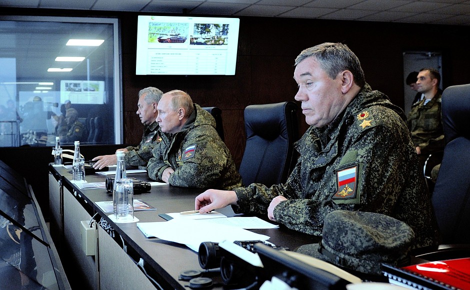 Russian leadership at a command post